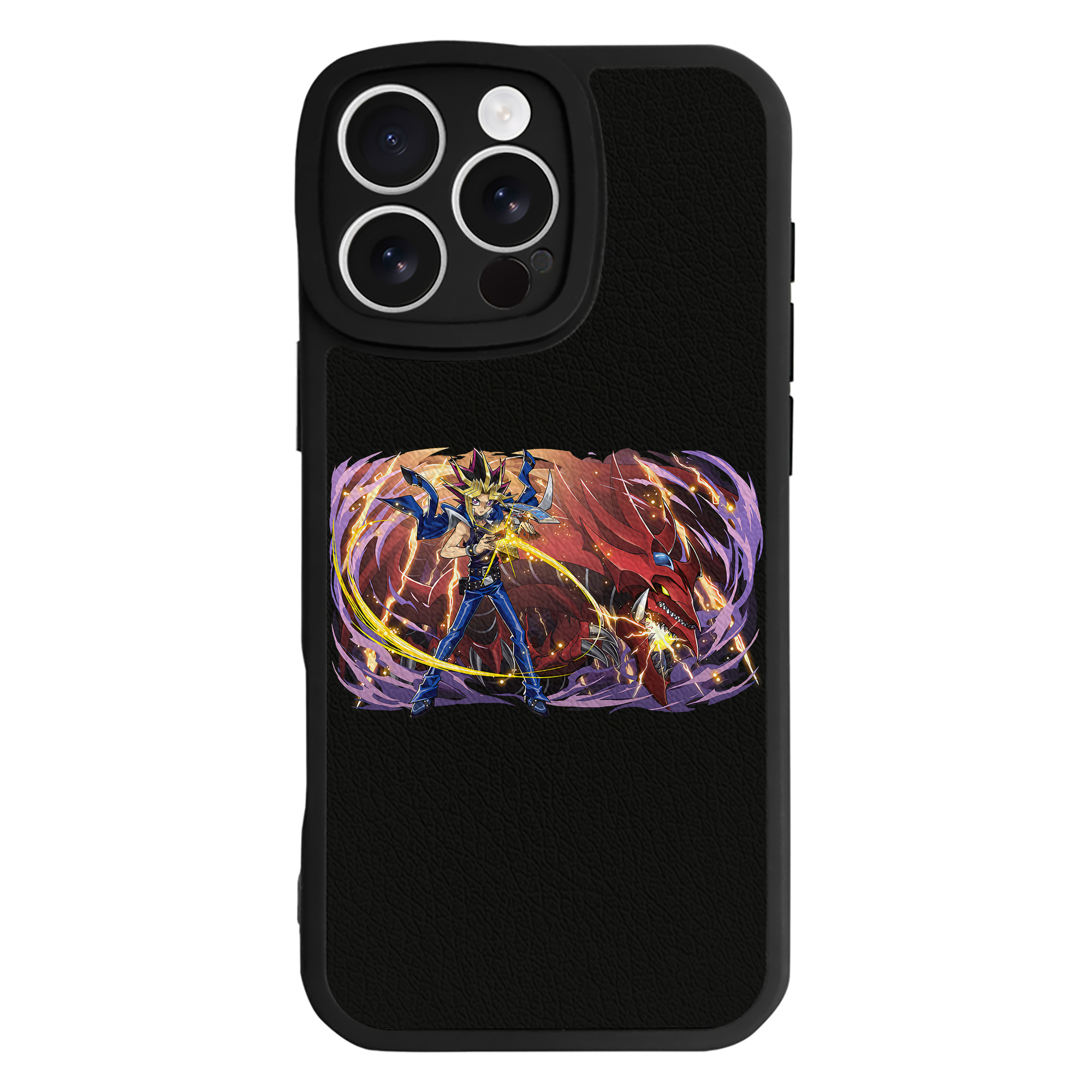 （画像用） 遊☆戯☆王 Yu-Gi-Oh! 【iPhone 16シリーズ対応】シリコンスマホケース（レザー調） 材質：シリコン